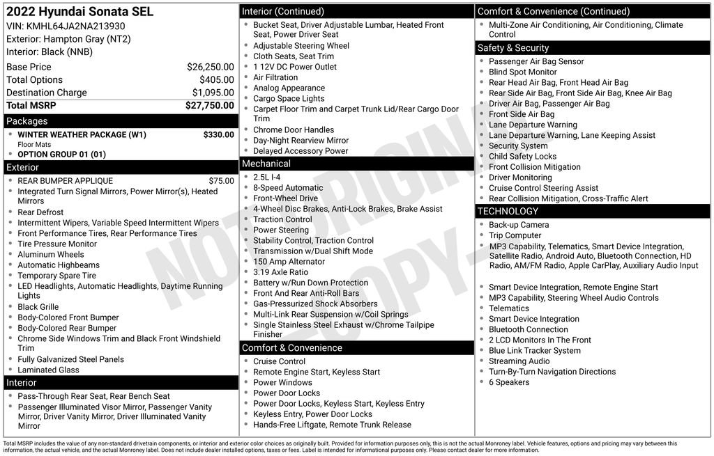 Used 2022 Hyundai Sonata SEL w/ Winter Weather Package FWD image 26