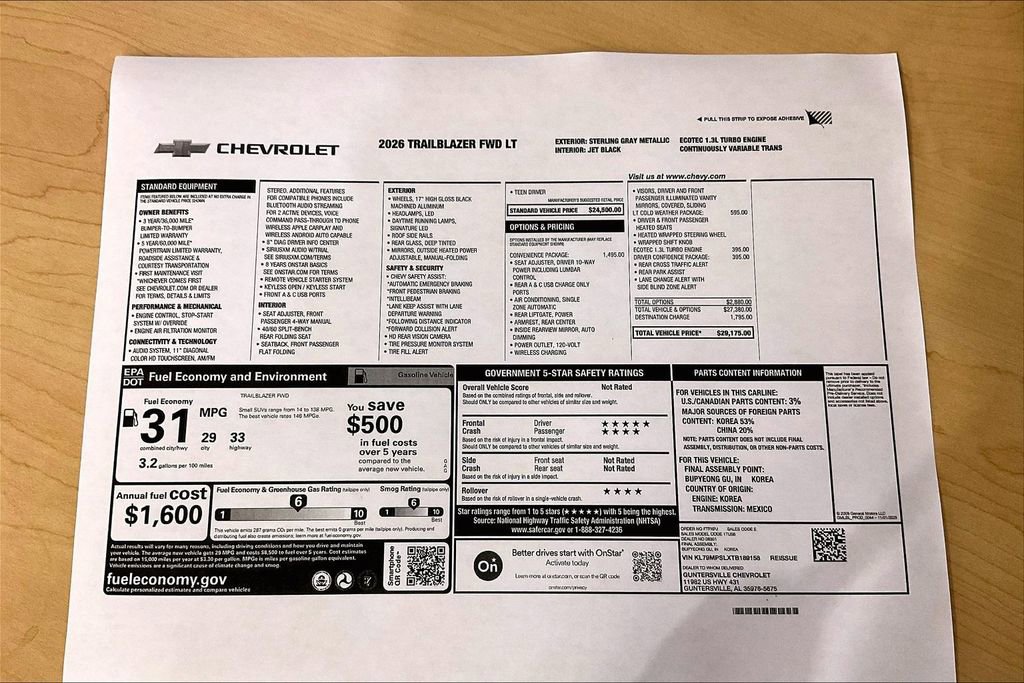 New 2026 Chevrolet TrailBlazer LT FWD image 14