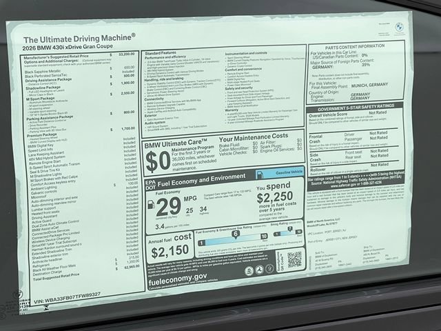 New 2026 BMW 430i xDrive w/ M Sport Package AWD/4WD image 17