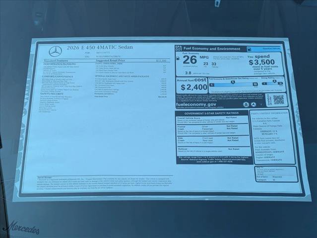 New 2026 Mercedes-Benz E 450 4MATIC Sedan image 18