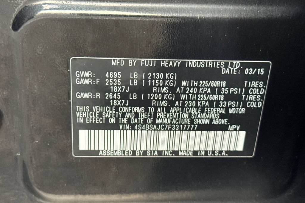 Used 2015 Subaru Outback 2.5i Limited AWD/4WD image 35