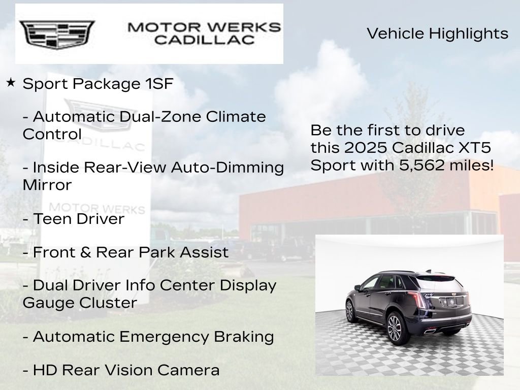 New 2025 Cadillac XT5 Sportv w/ Technology Package AWD/4WD image 13