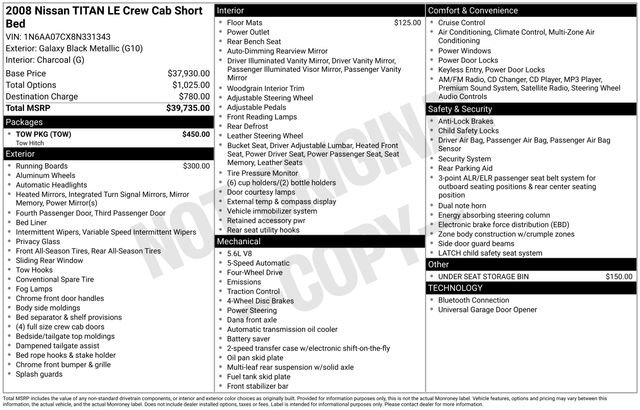 Used 2008 Nissan Titan LE w/ Tow Pkg image 37