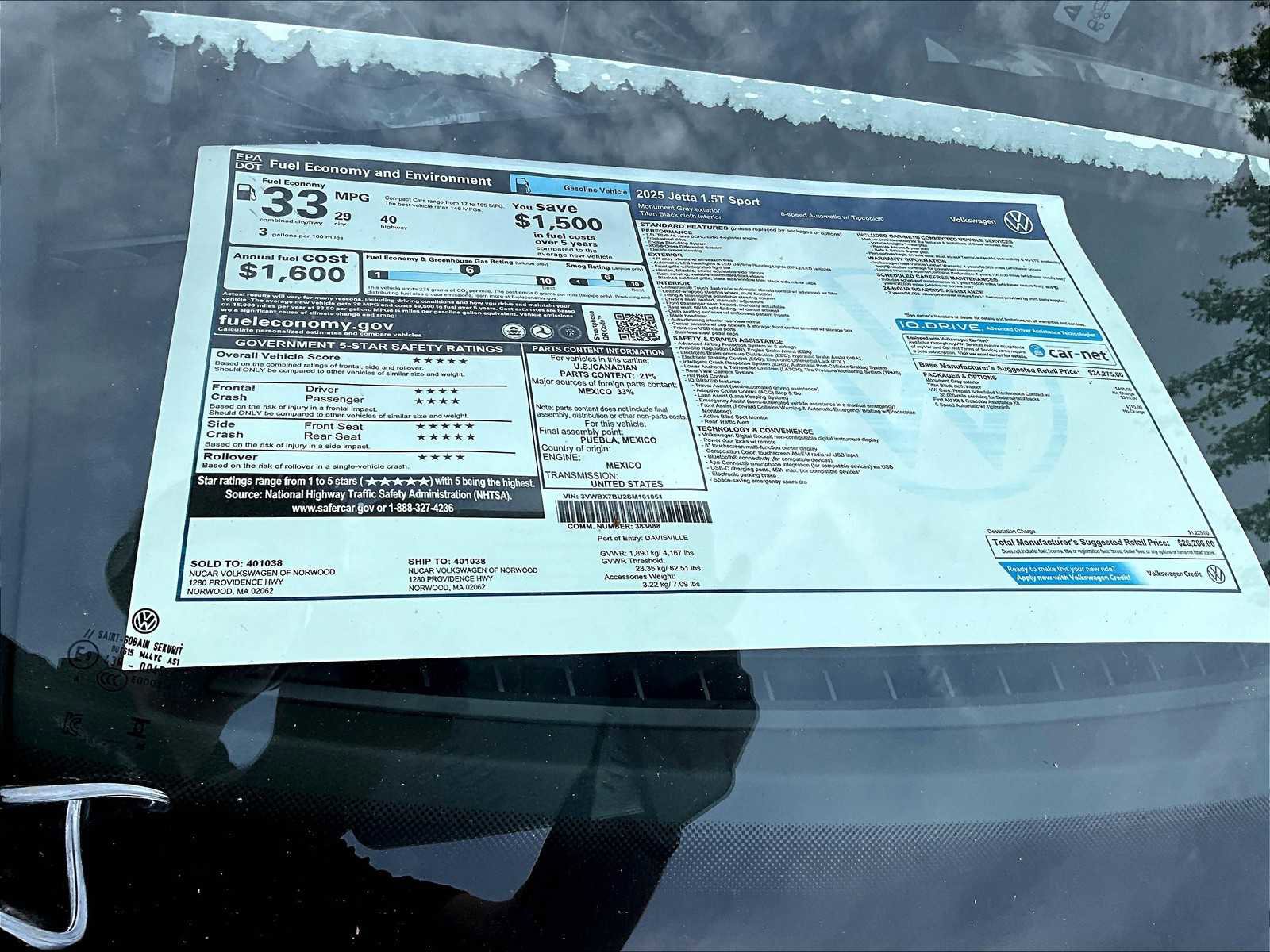 New 2025 Volkswagen Jetta Sport image 17