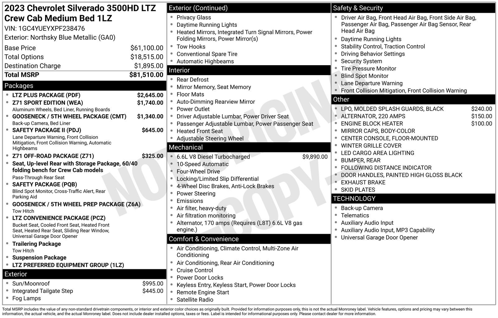 Used 2023 Chevrolet Silverado 3500 LTZ w/ LTZ Plus Package AWD/4WD image 8