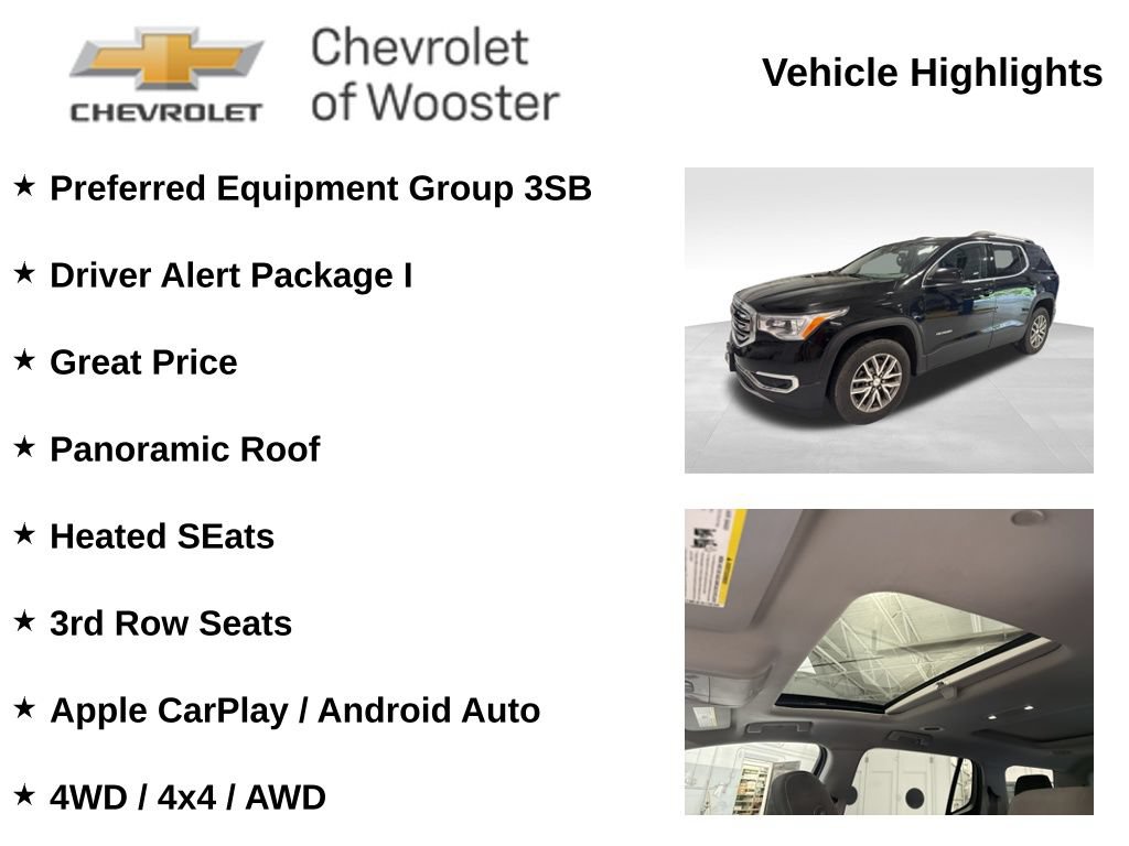Used 2017 GMC Acadia SLE w/ Driver Alert Package I AWD/4WD image 2