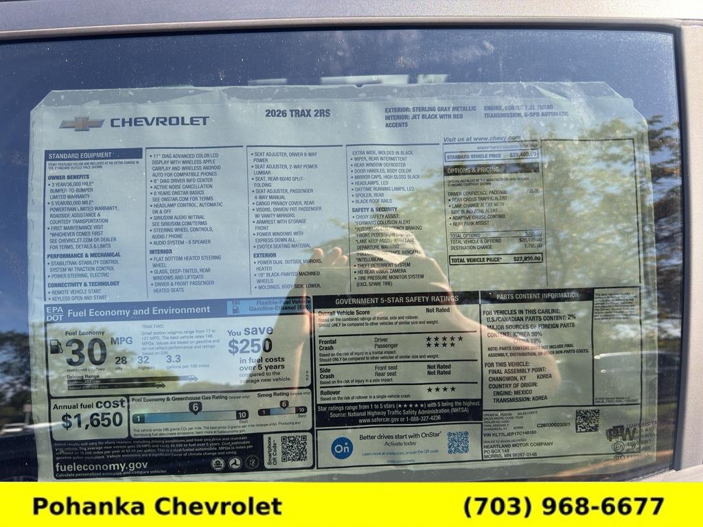 New 2026 Chevrolet Trax RS w/ Driver Confidence Package FWD image 32
