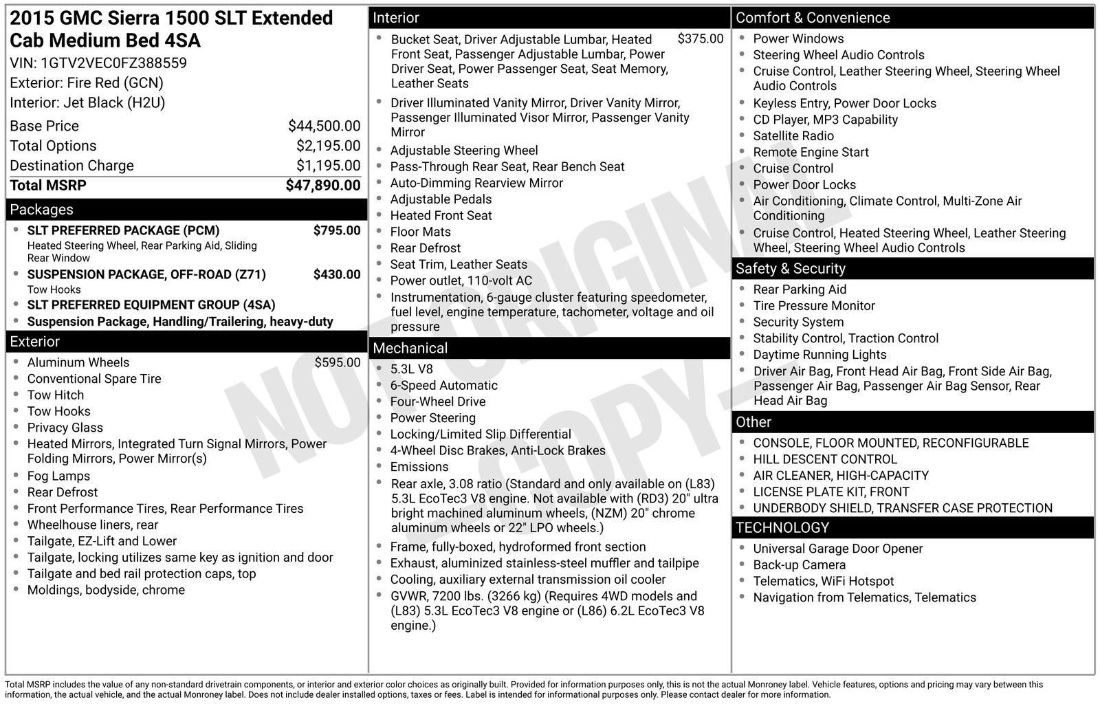 Used 2015 GMC Sierra 1500 SLT w/ SLT Preferred Package image 4