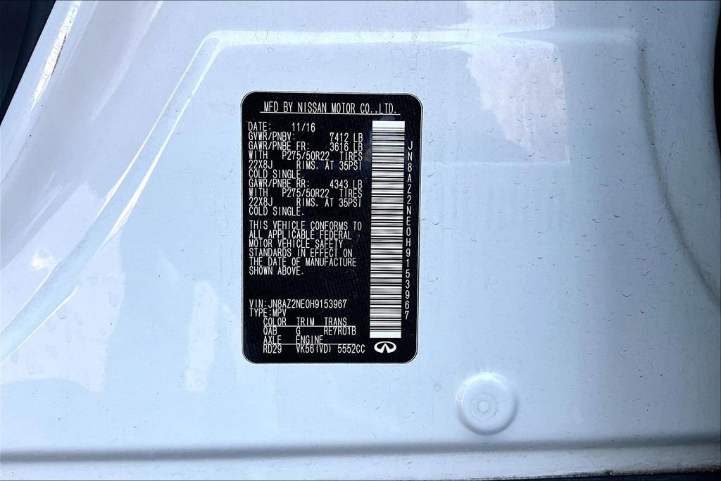 Used 2017 INFINITI QX80 4WD w/ Driver Assistance Package image 35