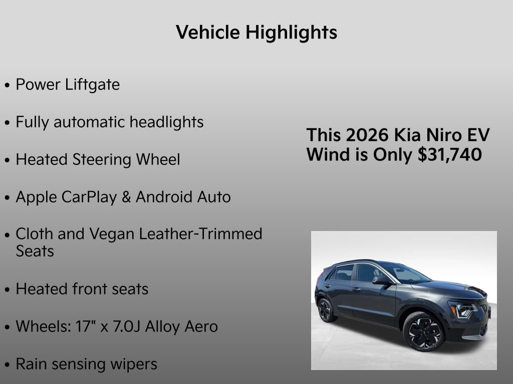 New 2026 Kia Niro Wind w/ Wind Preserve Package FWD image 33
