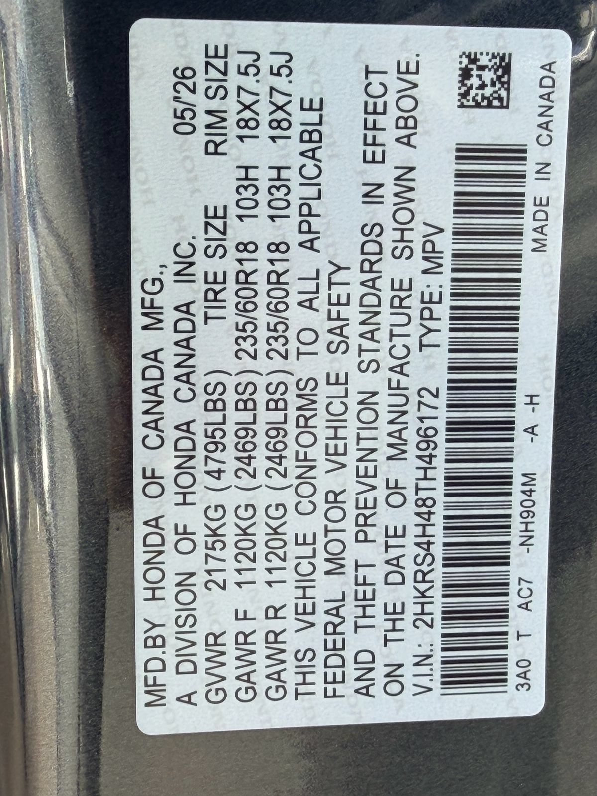 New 2026 Honda CR-V EX image 24