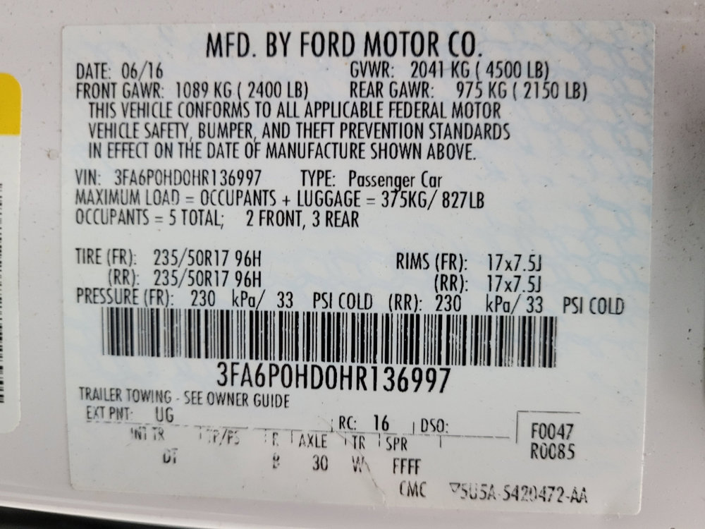 Used 2017 Ford Fusion SE w/ Fusion SE Technology Package FWD image 33
