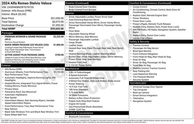 Used 2024 Alfa Romeo Stelvio Veloce image 48