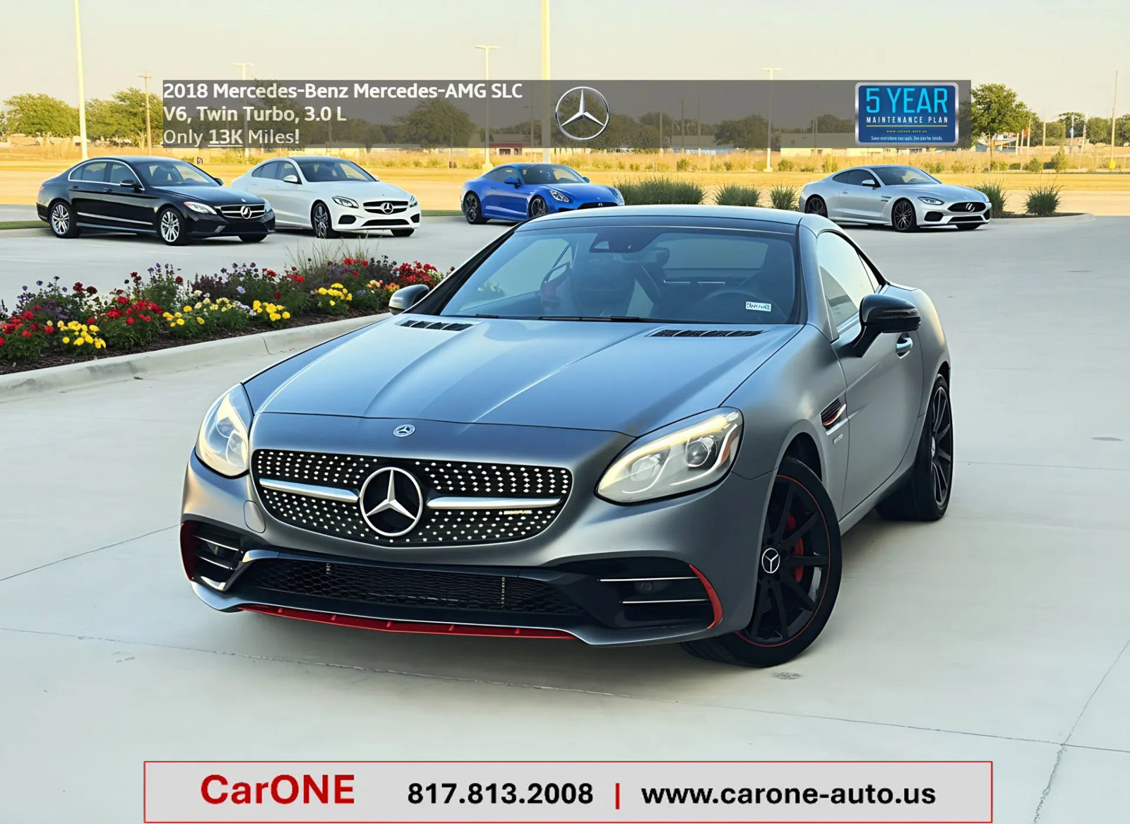 Used 2018 Mercedes-Benz SLC 43 AMG SLC 43 AMG Roadster 2D image 1