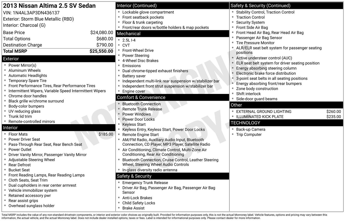 Used 2013 Nissan Altima 2.5 SV image 2