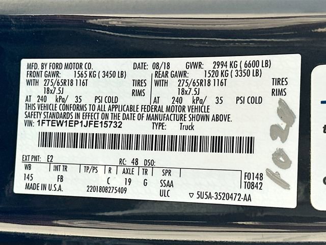 Used 2018 Ford F150 XLT w/ Equipment Group 302A Luxury image 31