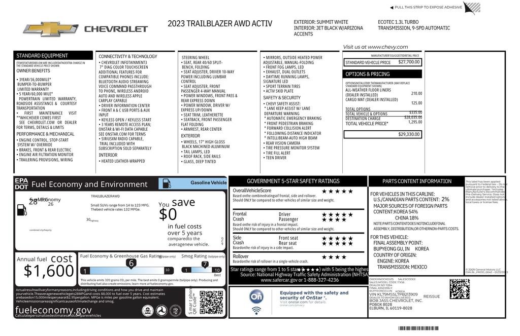 Used 2023 Chevrolet TrailBlazer ACTIV AWD/4WD image 12