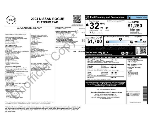Used 2024 Nissan Rogue Platinum w/ Platinum Premium Package FWD image 7