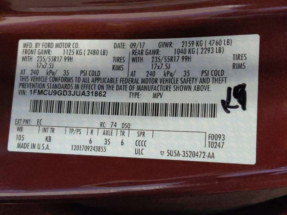 Used 2018 Ford Escape SE w/ SE Sync 3 Package image 33