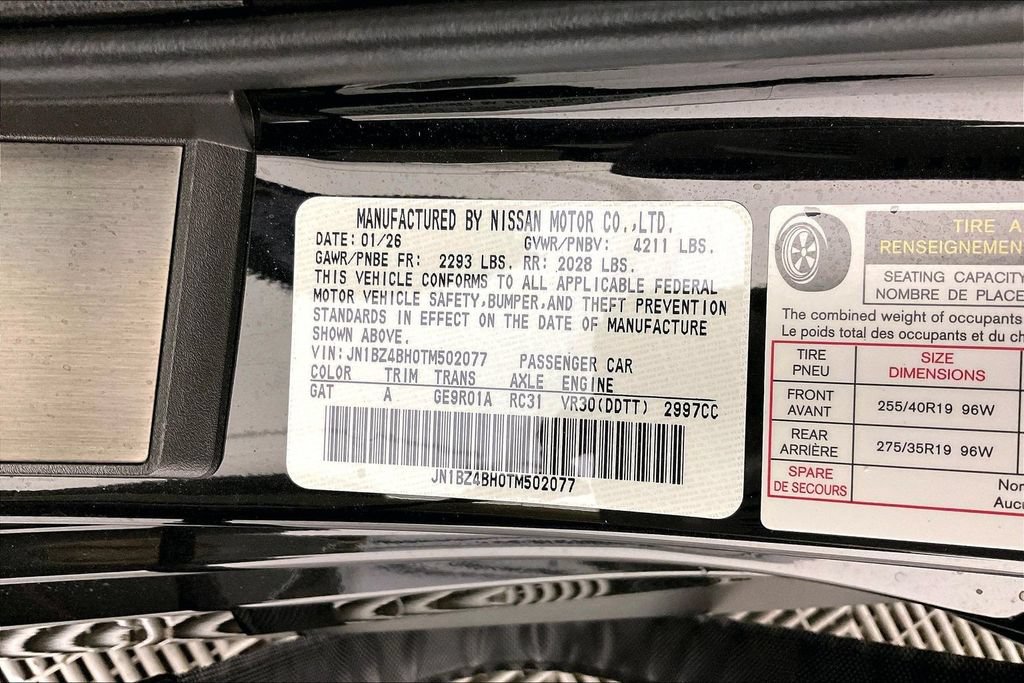 New 2026 Nissan Z Performance w/ Floor Mat Package RWD image 31