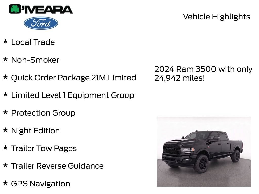 Used 2024 RAM 3500 Limited w/ Night Edition AWD/4WD image 8