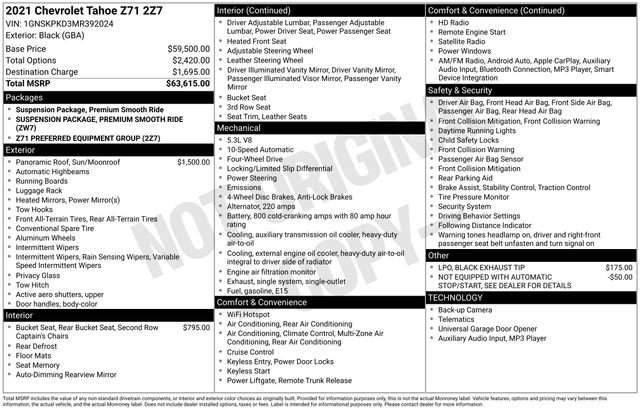 Used 2021 Chevrolet Tahoe Z71 image 5