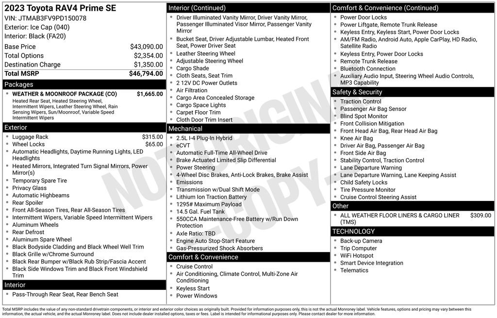 Certified 2023 Toyota RAV4 SE w/ Weather & Moonroof Package AWD/4WD image 30