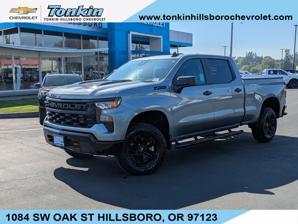 Certified 2025 Chevrolet Silverado 1500 Custom Trail Boss w/ LPO, Dark Essentials Package