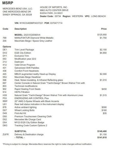 Certified 2023 Mercedes-Benz EQS 580 4MATIC Sedan image 4