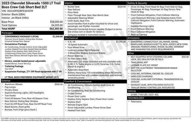 Used 2023 Chevrolet Silverado 1500 LT Trail Boss w/ Convenience Package II image 20