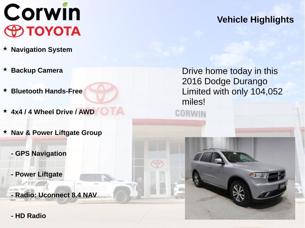 Used 2016 Dodge Durango Limited w/ Nav & Power Liftgate Group AWD/4WD image 6