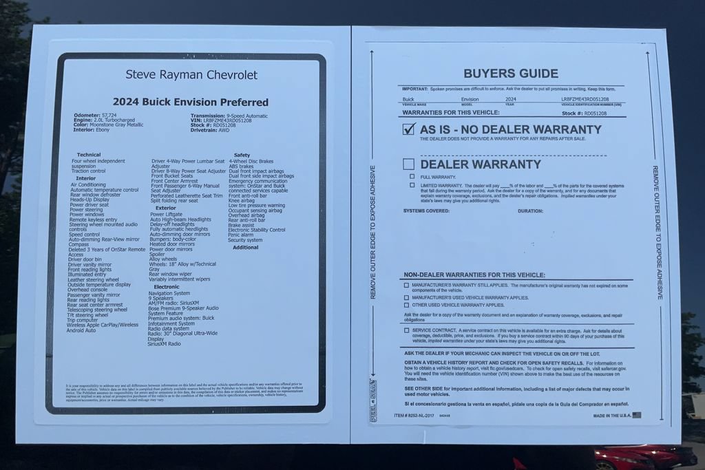 Certified 2024 Buick Envision Preferred AWD/4WD image 24
