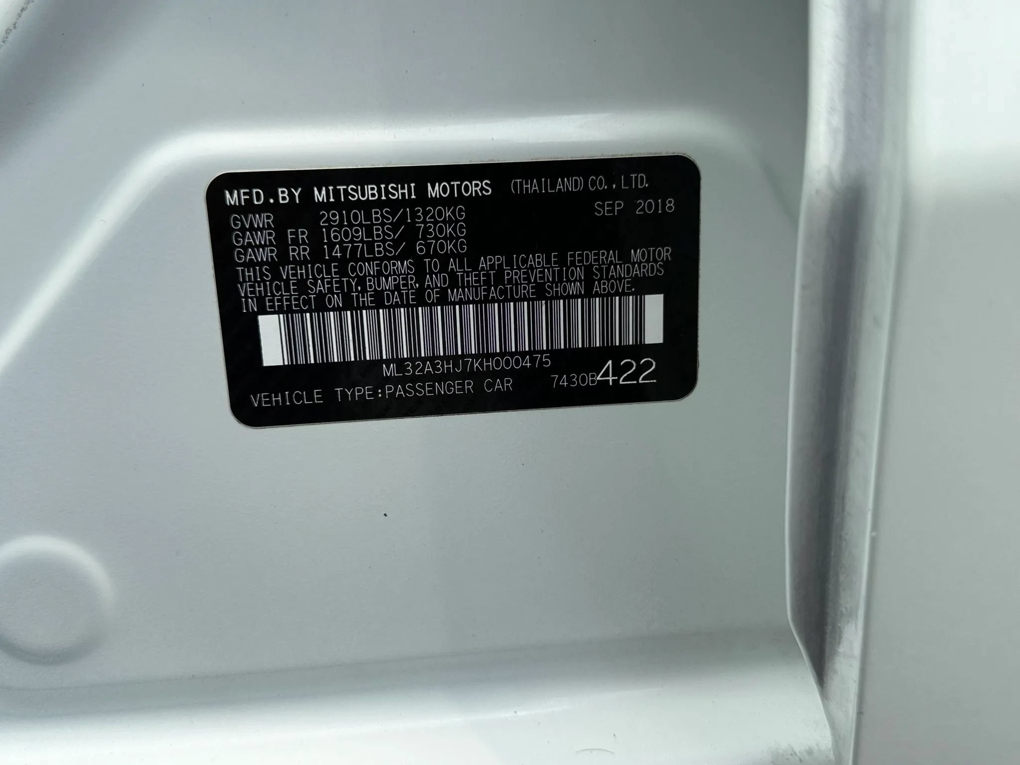 Used 2019 Mitsubishi Mirage ES FWD image 38