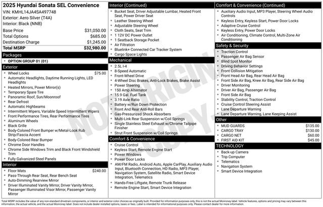 New 2025 Hyundai Sonata SEL image 52