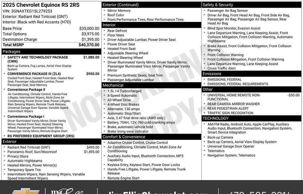 New 2025 Chevrolet Equinox RS w/ Safety and Technology Package AWD/4WD image 7
