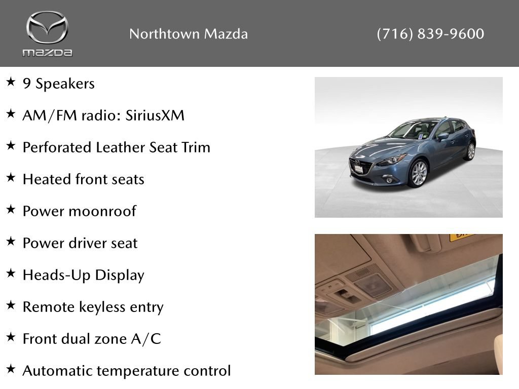 Used 2015 MAZDA MAZDA3 s Grand Touring w/ Technology Package FWD image 2