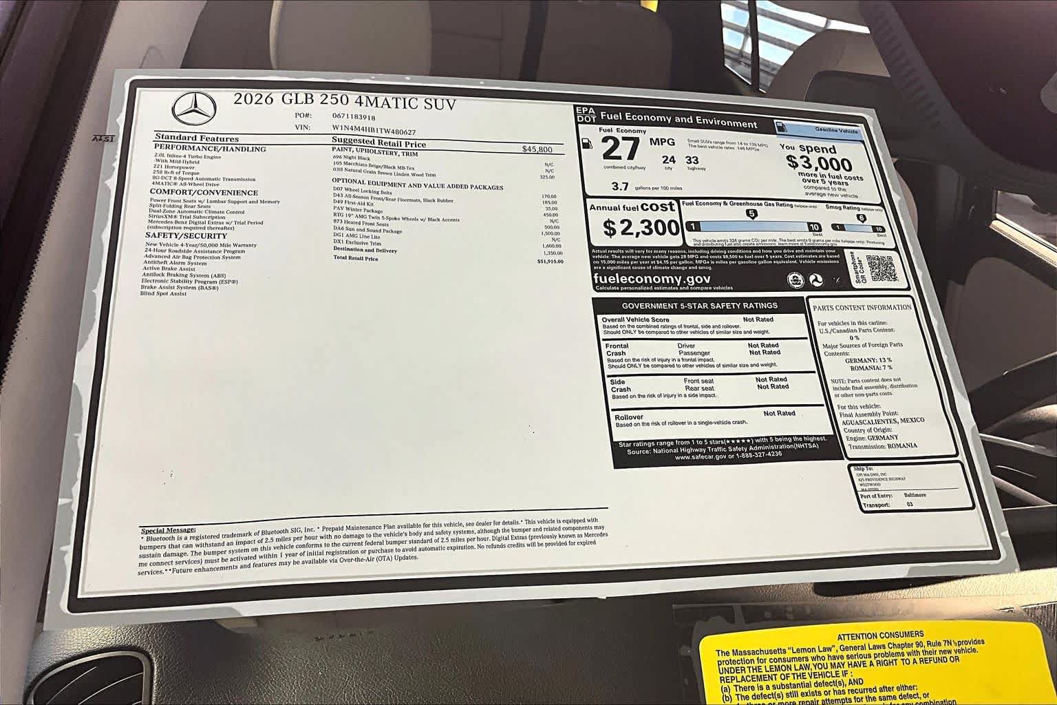 New 2026 Mercedes-Benz GLB 250 4MATIC image 18
