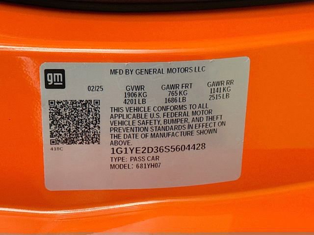 Used 2025 Chevrolet Corvette Z06 w/ Battery Protection Package image 28