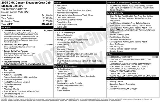 Used 2025 GMC Canyon Elevation w/ Convenience Package image 22