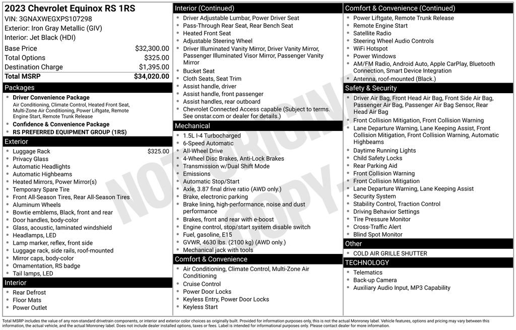 Certified 2023 Chevrolet Equinox RS image 27