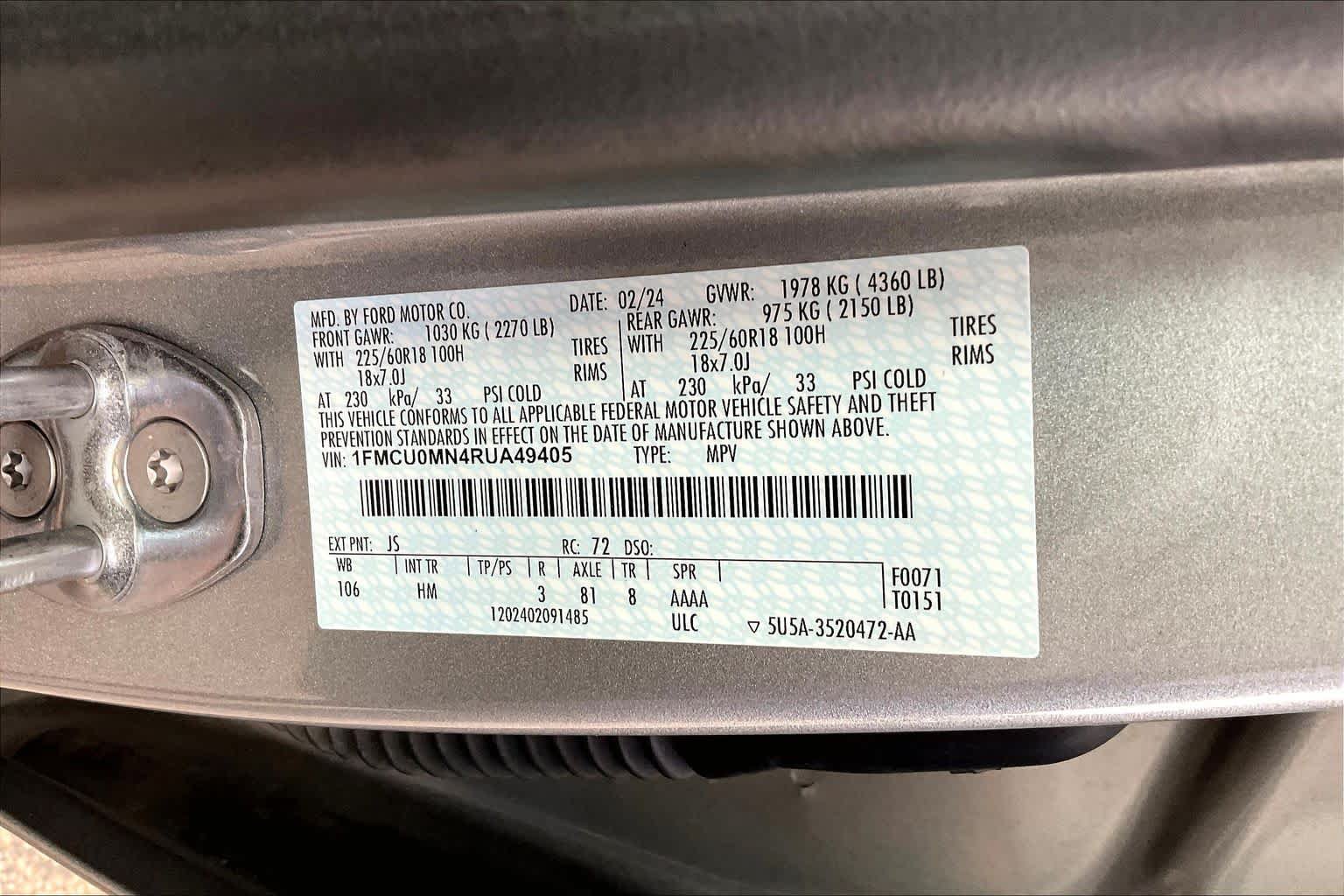 Used 2024 Ford Escape ST-Line FWD image 30