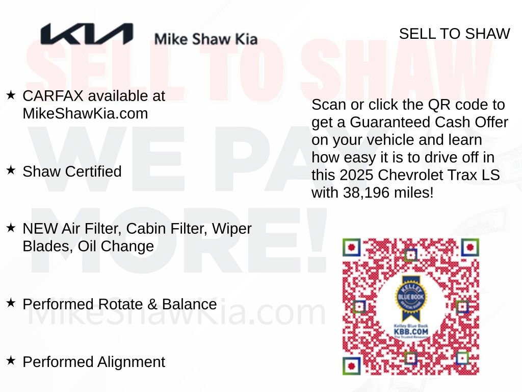 Used 2025 Chevrolet Trax LS w/ LS Convenience Package FWD image 13