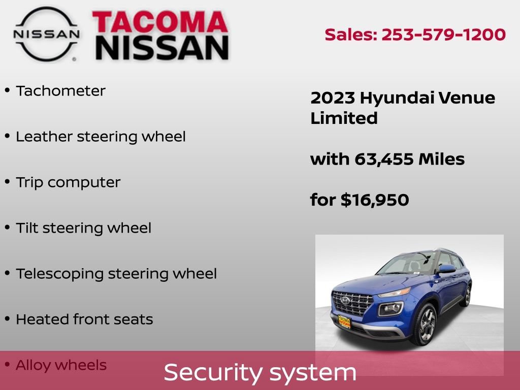 Used 2023 Hyundai Venue Limited w/ Cargo Package image 9