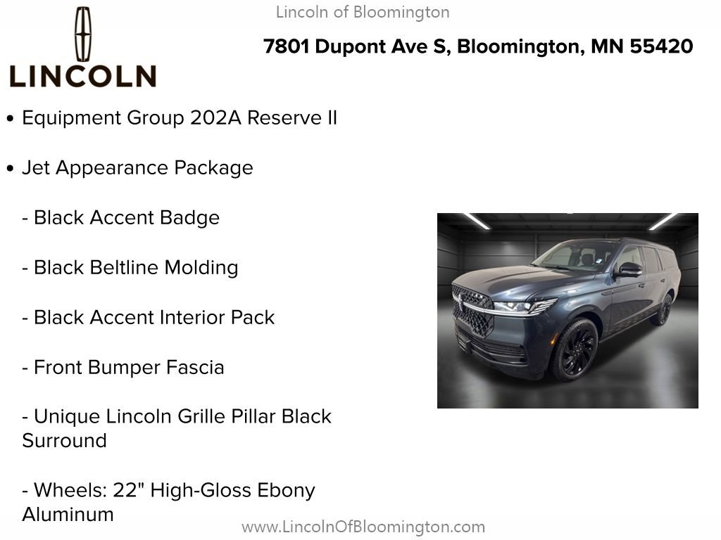 New 2025 Lincoln Navigator L Reserve w/ Jet Appearance Package image 4