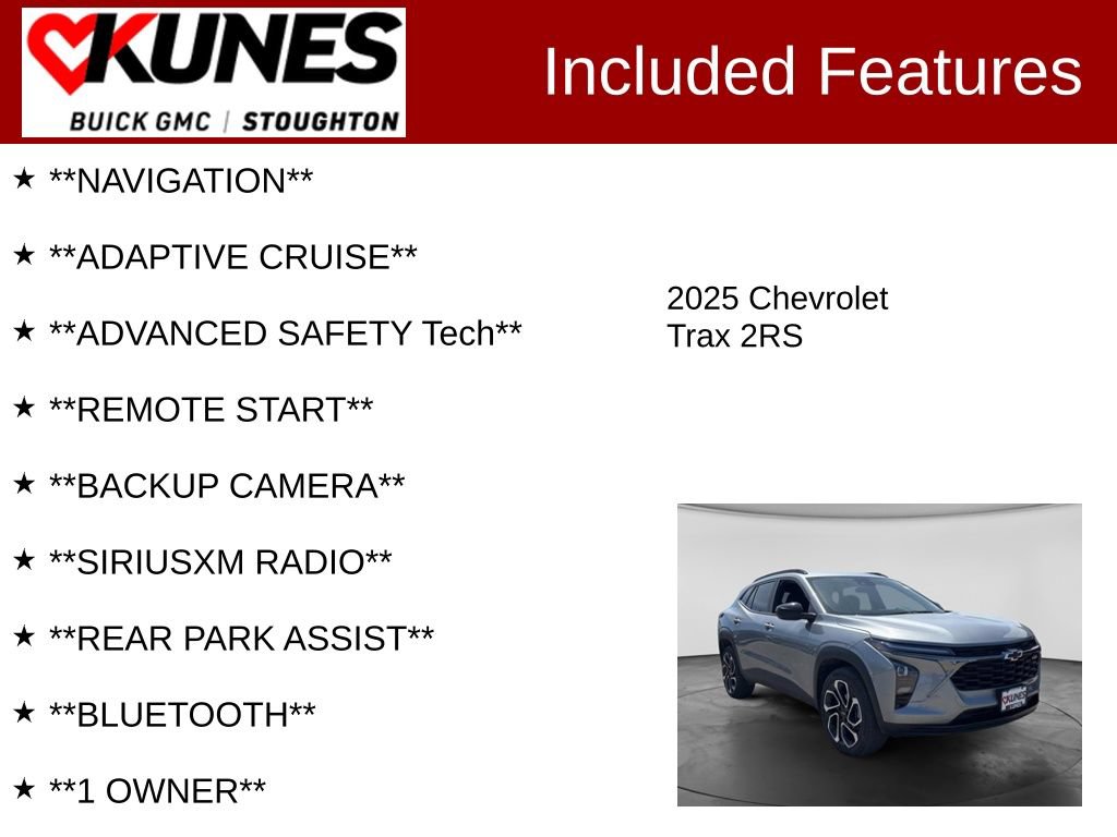 Used 2025 Chevrolet Trax RS w/ Driver Confidence Package FWD image 2