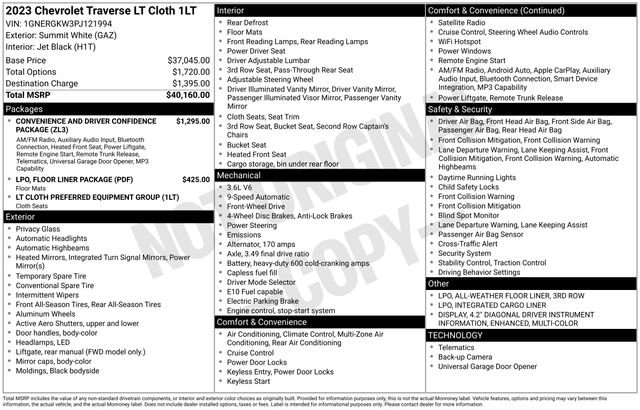 Used 2023 Chevrolet Traverse LT image 4