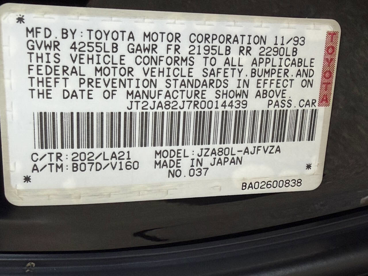 Used 1994 Toyota Supra Turbo RWD image 46