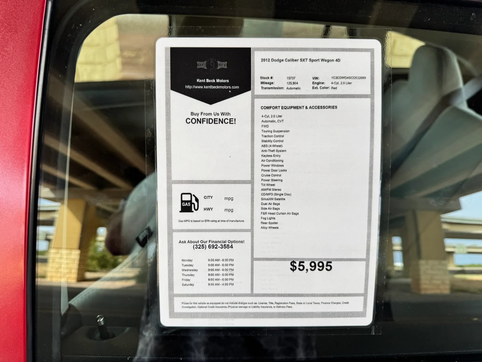 Used 2012 Dodge Caliber SXT w/ Security Group FWD image 30