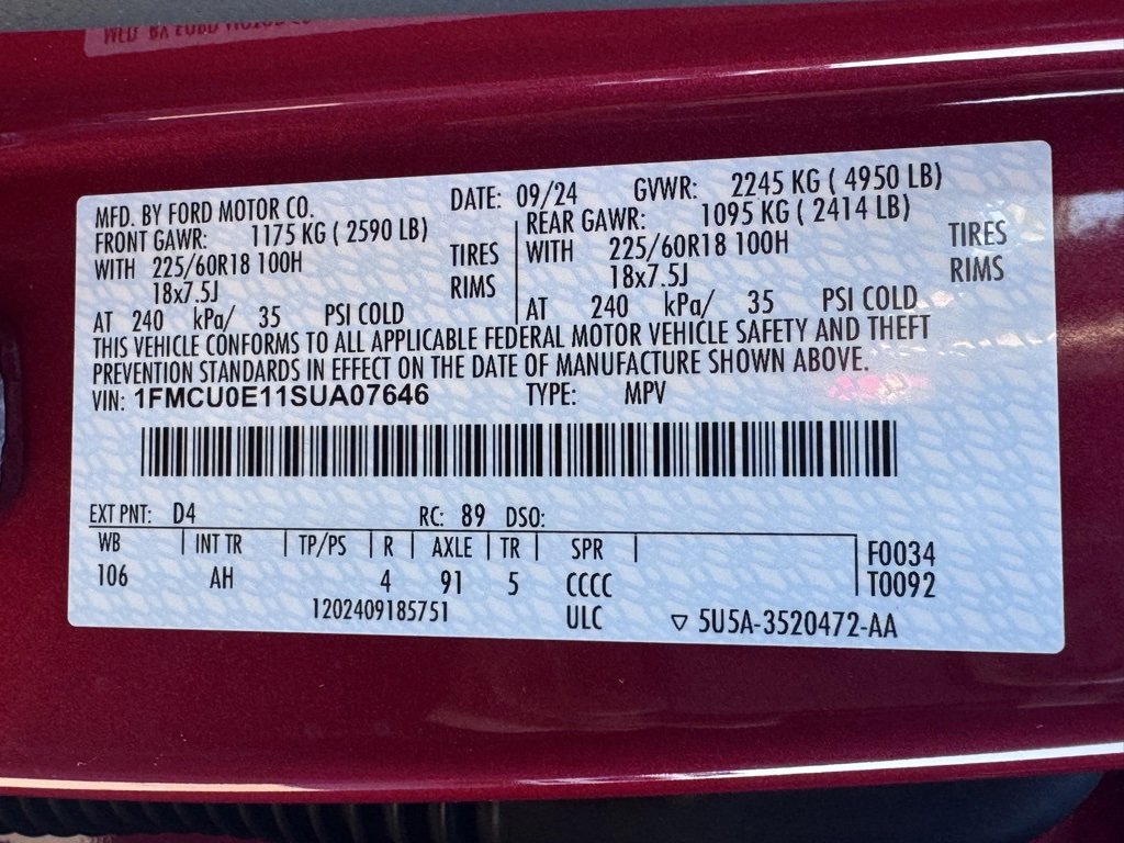 Used 2025 Ford Escape SE w/ PHEV Premium Package image 47