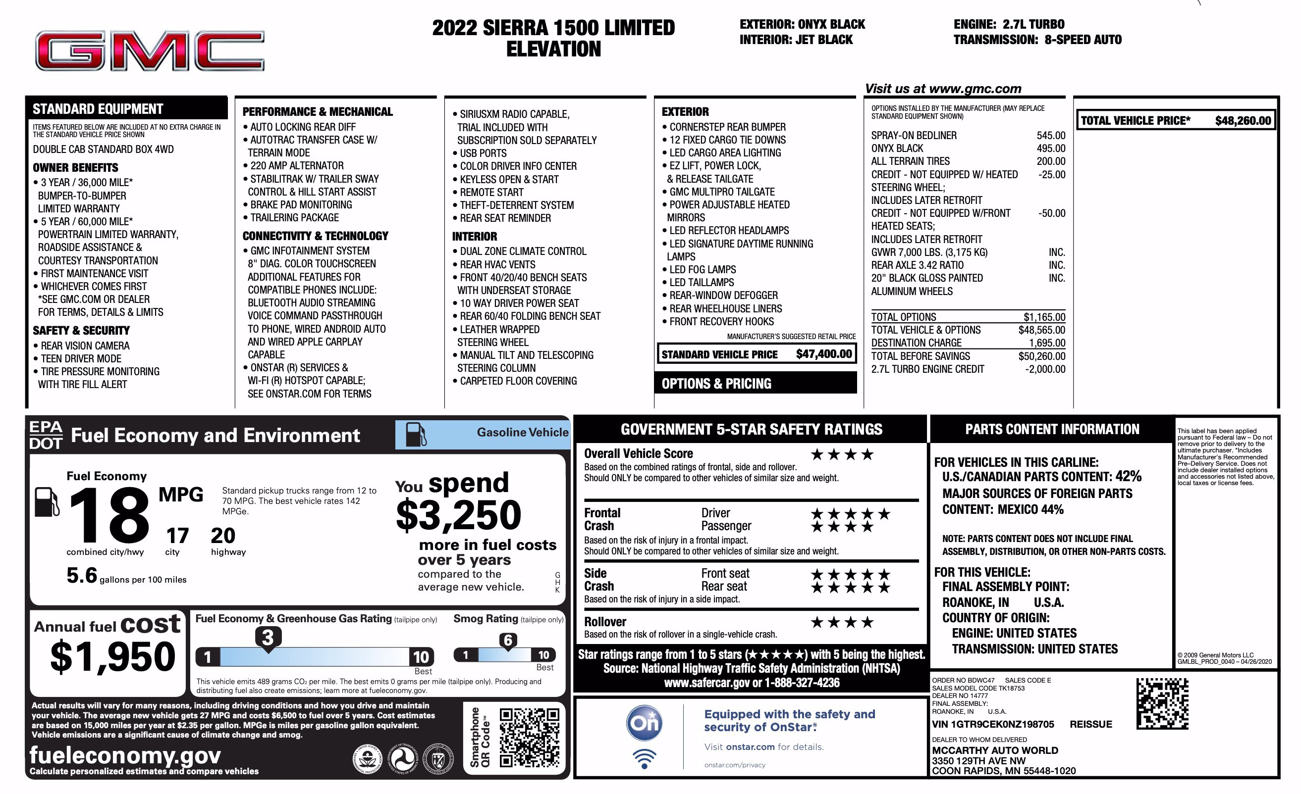 Used 2022 GMC Sierra 1500 Elevation AWD/4WD image 2